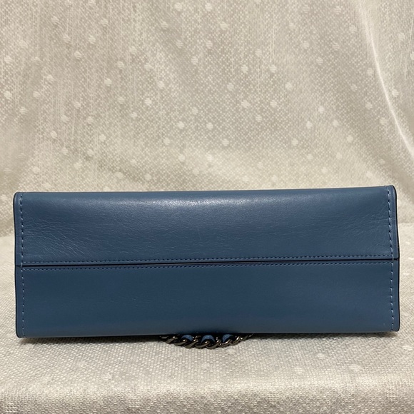 *SOLD*Coach Parker Slate Blue Leather Shoulder Bag - Picture 11 of 17